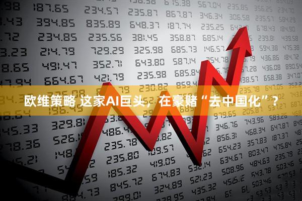 欧维策略 这家AI巨头，在豪赌“去中国化”？